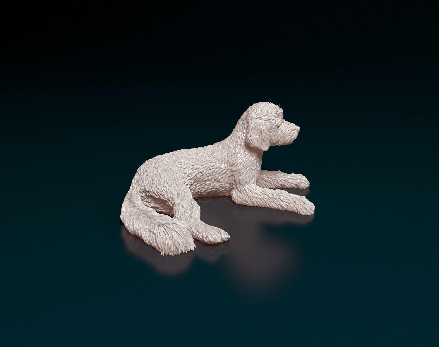 3D Printed Old English Sheepdog  Figurine -
