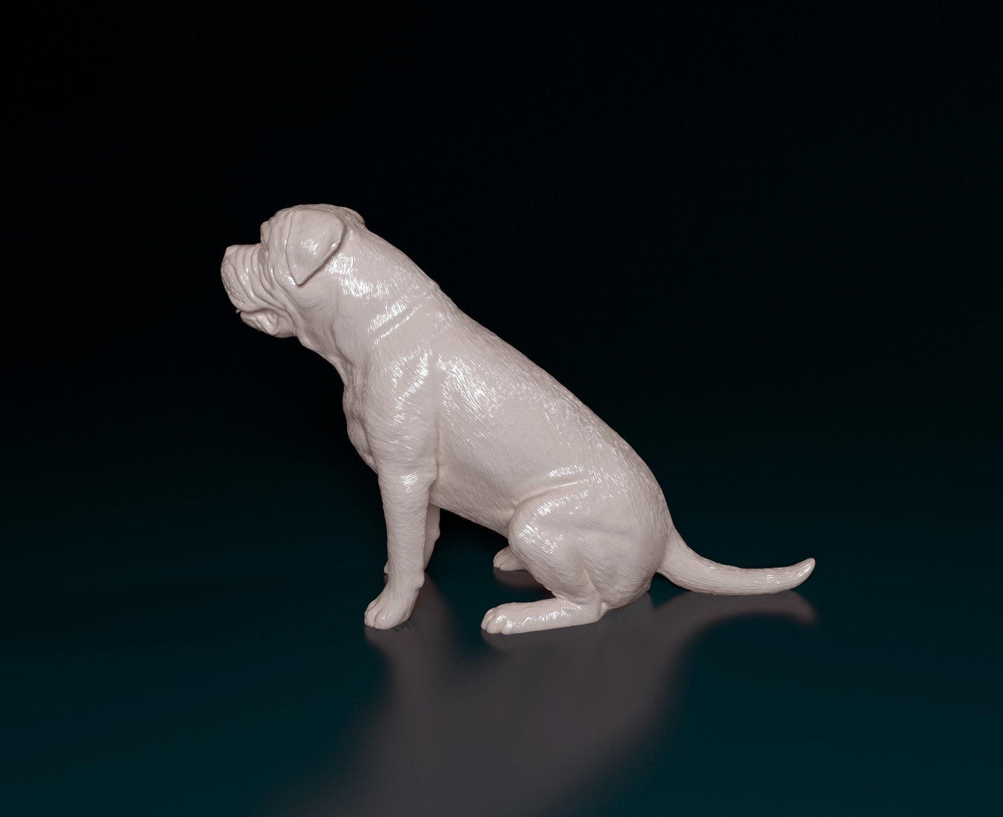 3D Printed Bullmastiff  Dog  Figurine -