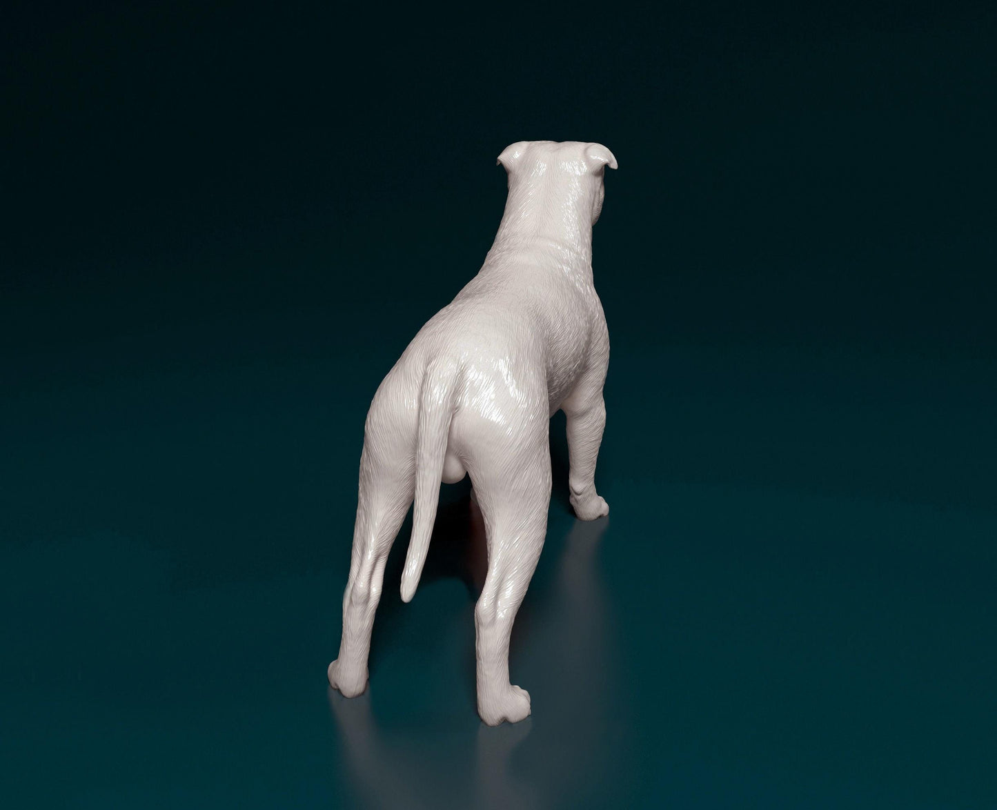 3D Printed  Staffordshire Bull terrier 2 Dog  Figurine -
