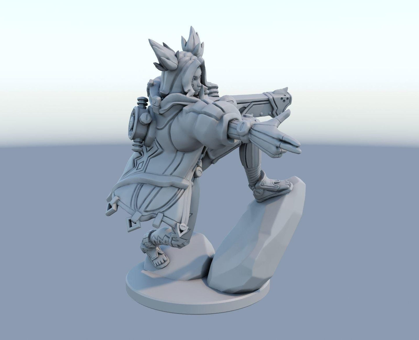 League of Legends  Zeri Figurine -  3D Printed Collectible for Your Gaming Heaven