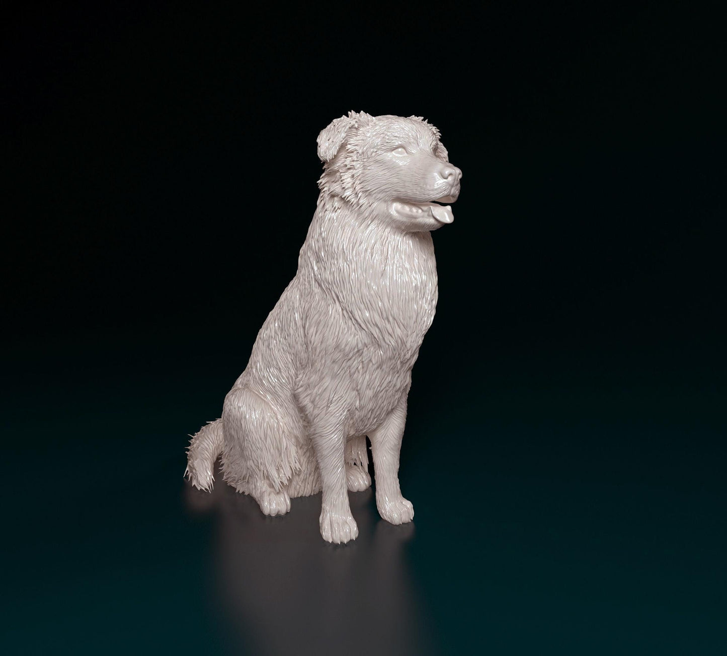 Australian Shepherd Figurine | 3D Printed Dog Statue | Aussie Shepherd Sculpture | Gift for Dog Lovers | Herding Dog Desk Decor
