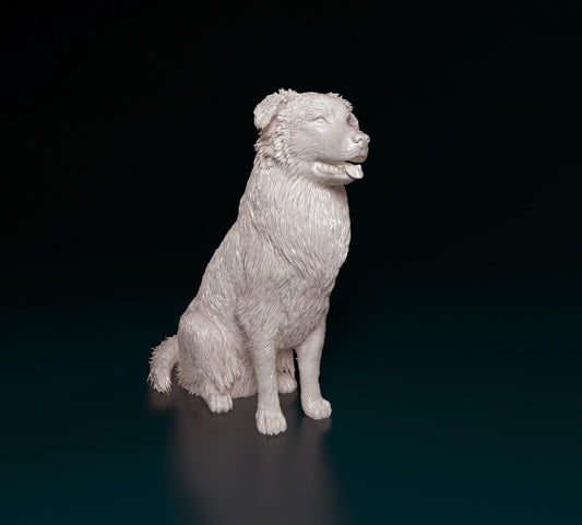 Australian Shepherd Figurine | 3D Printed Dog Statue | Aussie Shepherd Sculpture | Gift for Dog Lovers | Herding Dog Desk Decor