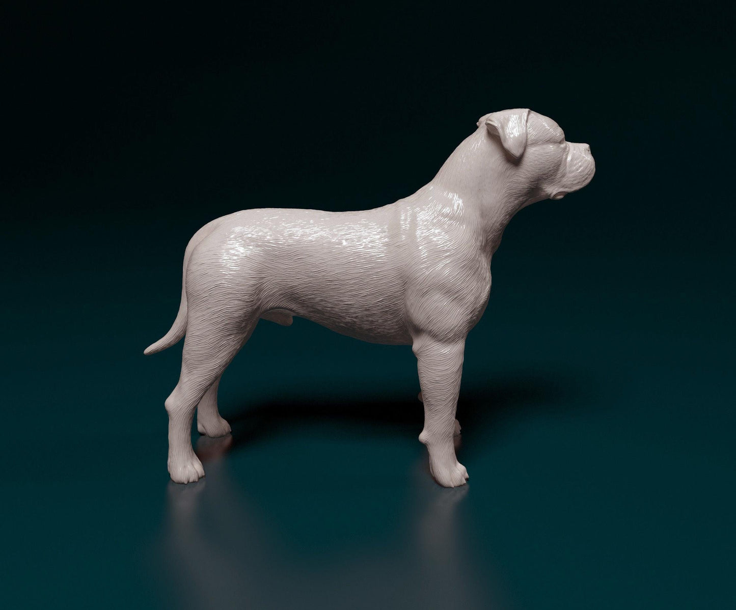 3D Printed American Bulldog  Figurine -