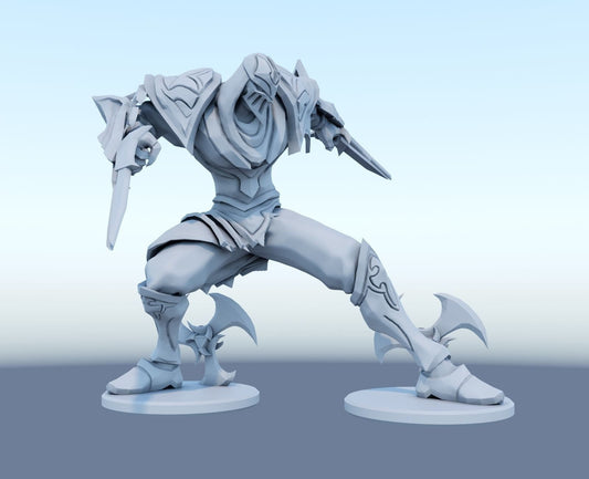 League of Legends  Zed Figurine -  3D Printed Collectible for Your Gaming Heaven