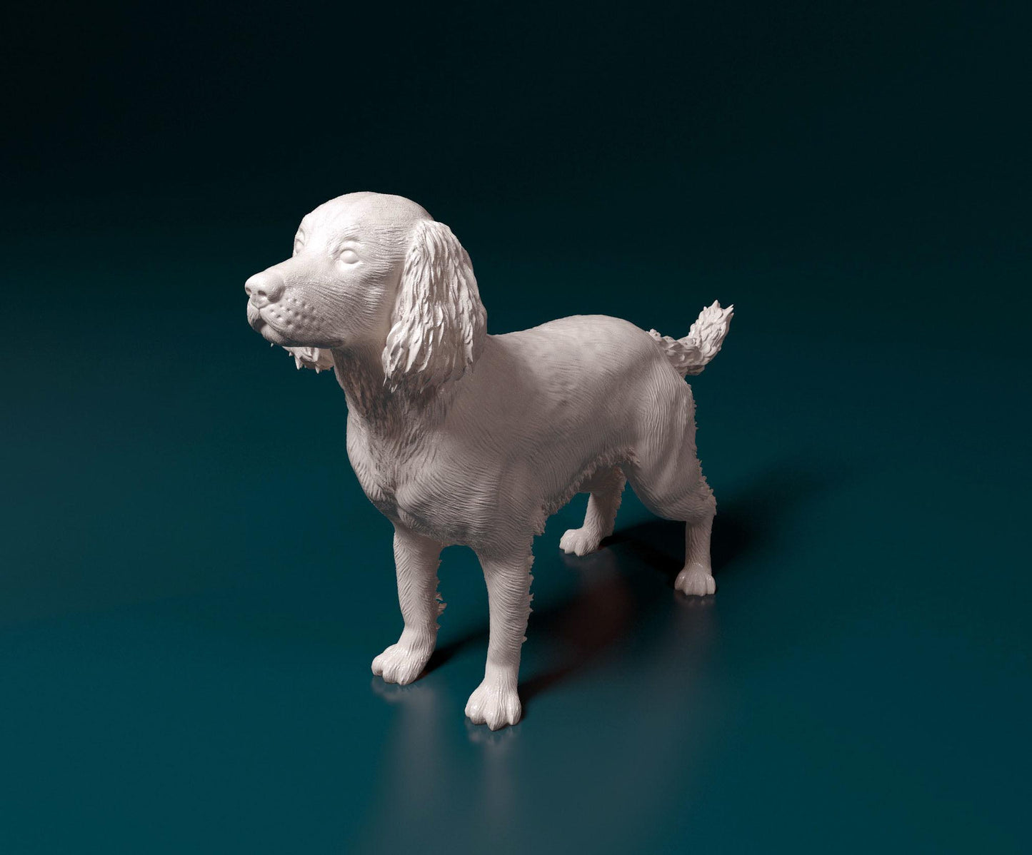 3D Printed  English Springer spaniel Dog  Figurine -