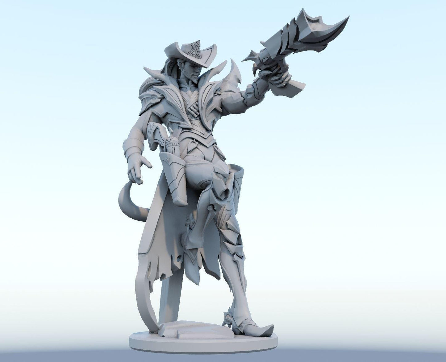 League of Legends High Noon Lucian Figurine -  3D Printed Collectible for Your Gaming Heaven