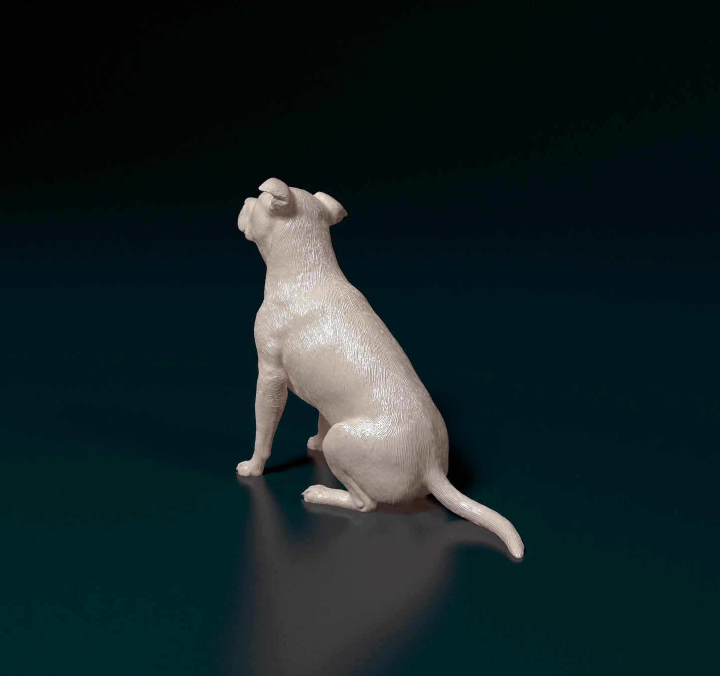 3D Printed Pitbull 06 Dog Figurine -