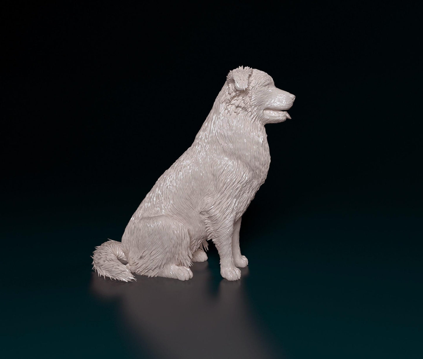 Australian Shepherd Figurine | 3D Printed Dog Statue | Aussie Shepherd Sculpture | Gift for Dog Lovers | Herding Dog Desk Decor