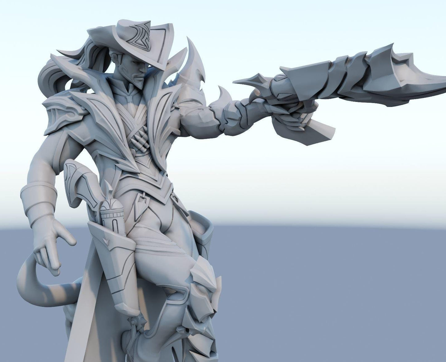 League of Legends High Noon Lucian Figurine -  3D Printed Collectible for Your Gaming Heaven