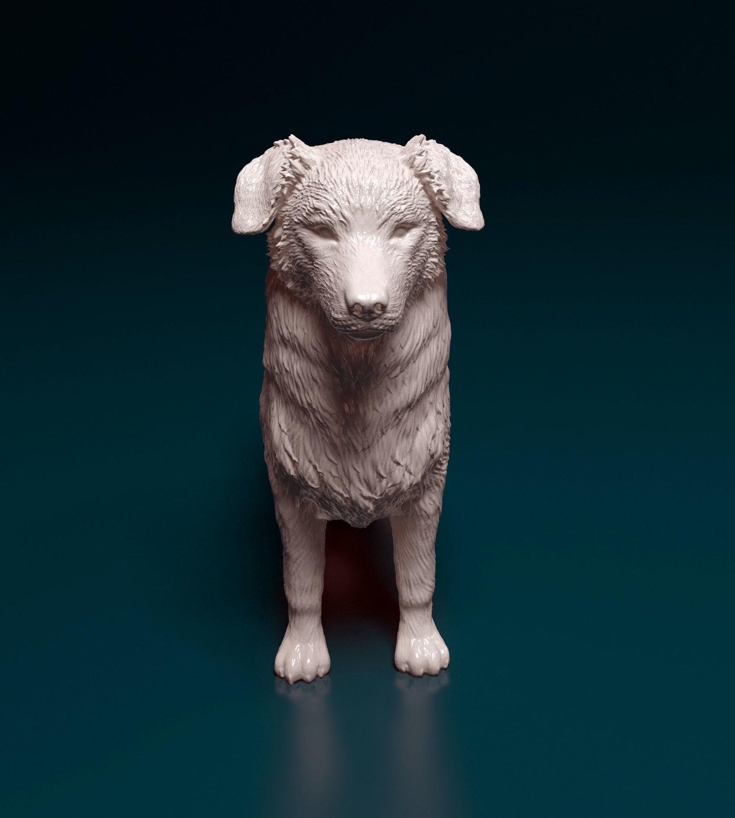 Australian Shepherd Dog Statue | Standing Aussie Figurine | 3D Printed Dog Model | Herding Dog Gift | Pet Memorial Sculpture