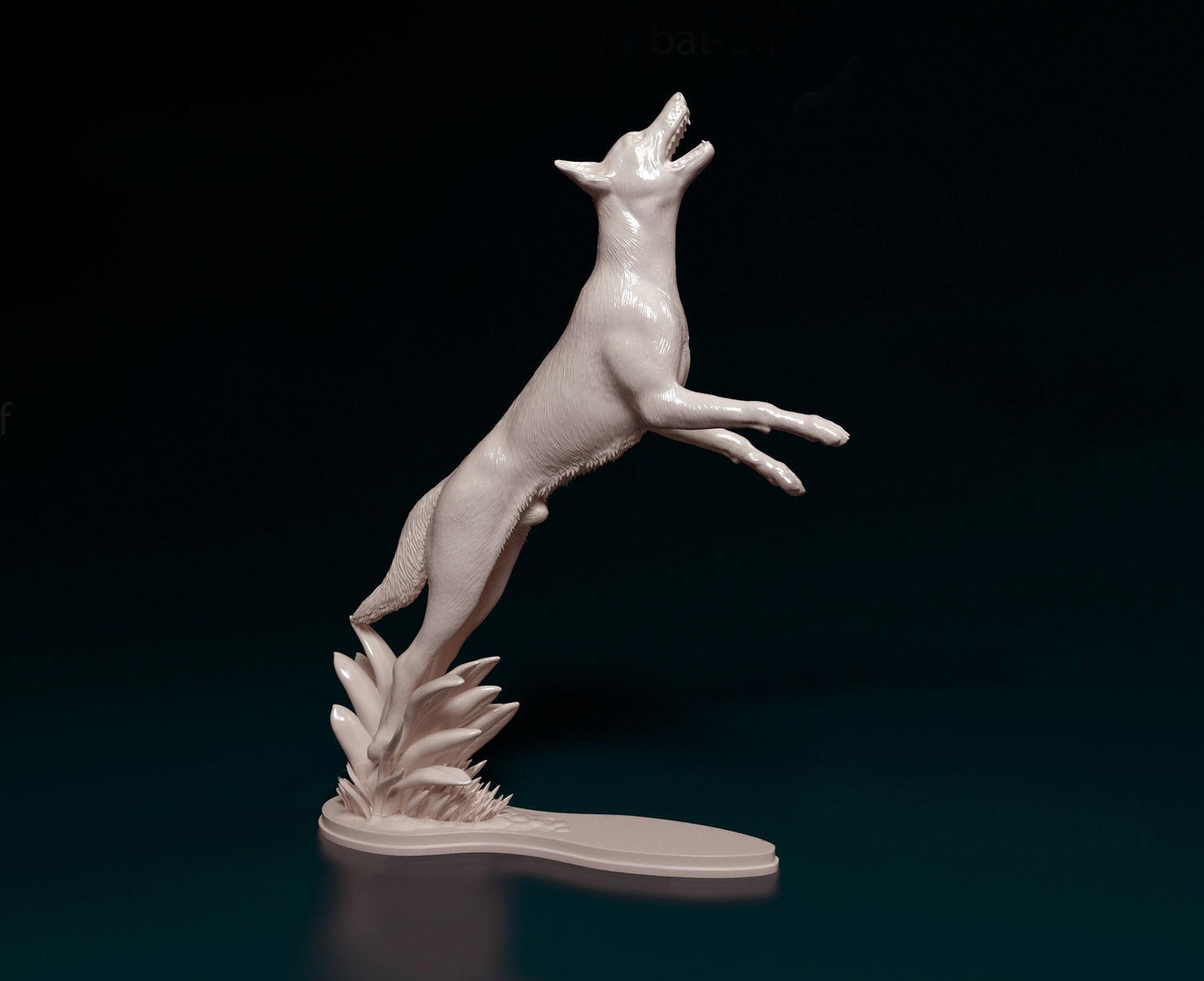 Flying Dog Figurine | 3D Printed Leaping Dog Statue | Fantasy Dog Sculpture | Unique Pet Art | Free Worldwide Shipping