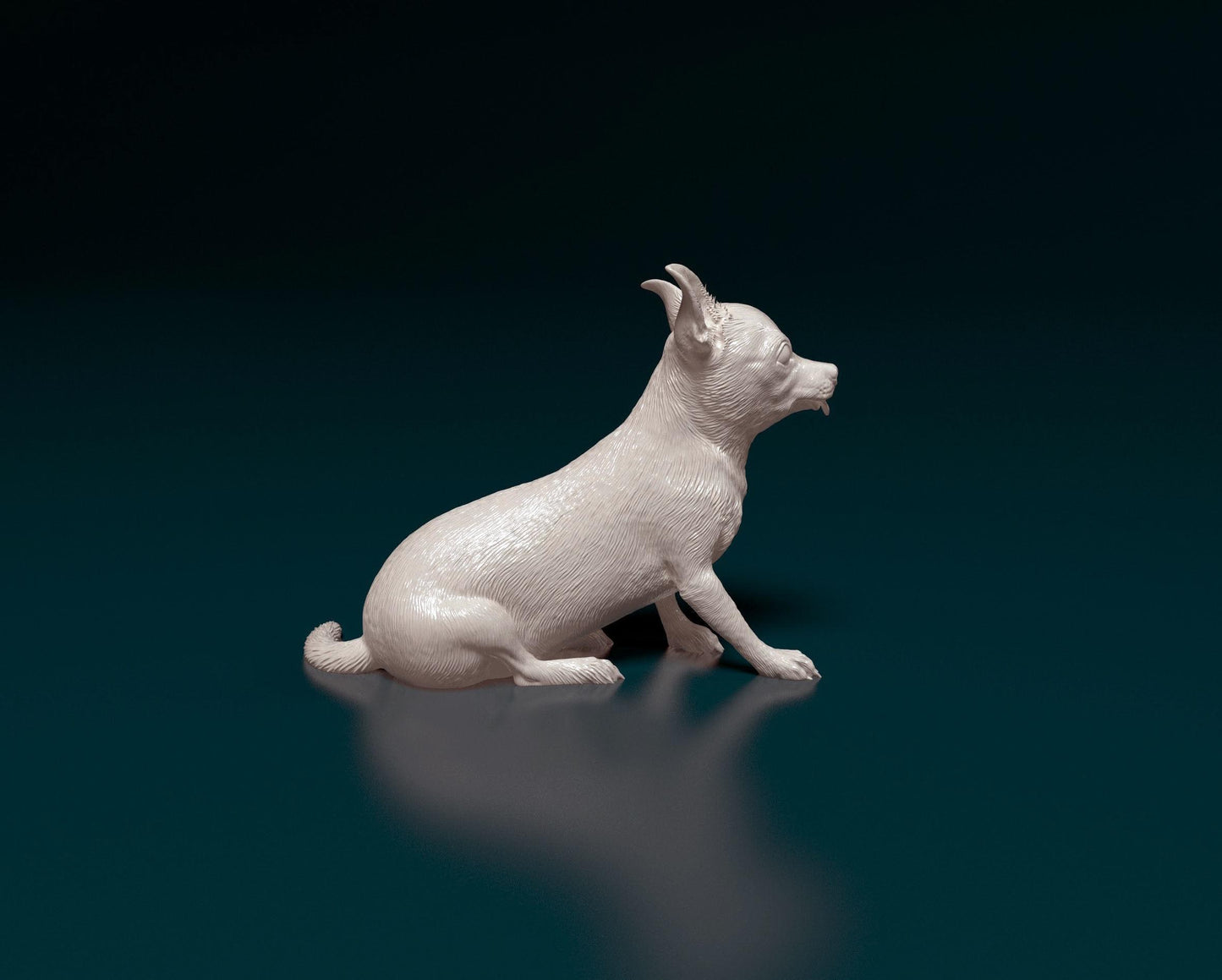 3D Printed  Chihuahua 07 Dog  Figurine -