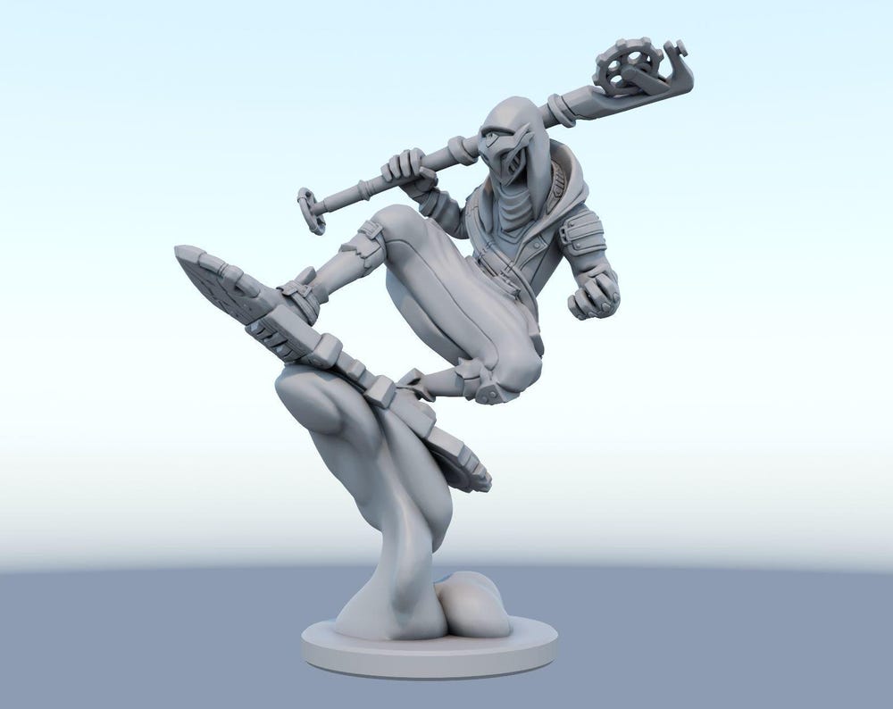 League of Legends Ekko Firelight Arcane Figurine